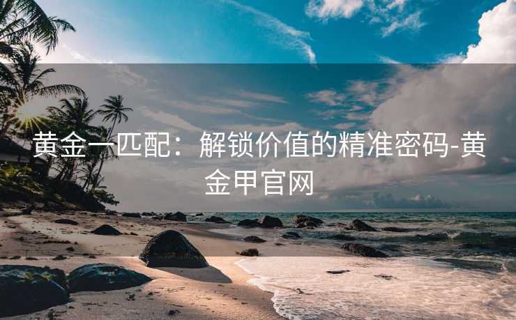 黄金一匹配:解锁价值的精准密码-黄金甲官网 黄金一匹配:解锁价值的精准密码-黄金甲官网