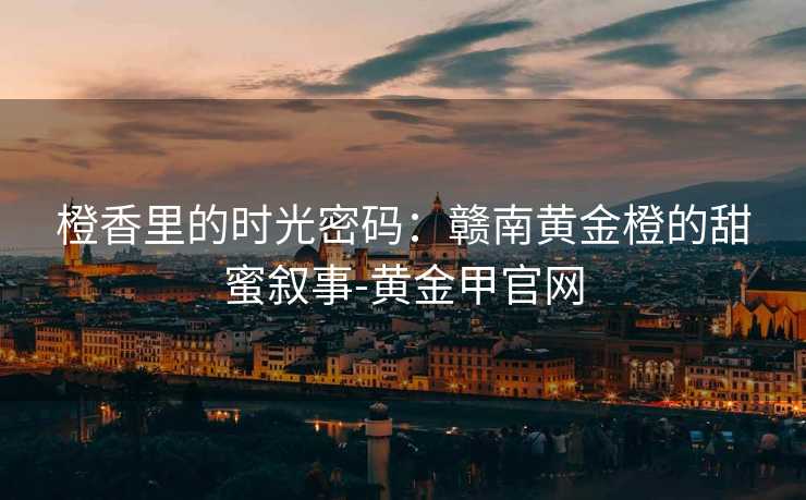 橙香里的时光密码:赣南黄金橙的甜蜜叙事-黄金甲官网 橙香里的时光密码:赣南黄金橙的甜蜜叙事-黄金甲官网